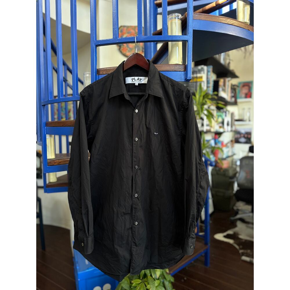 Comme des Garçons PLAY Black Button  Up Shirt XL